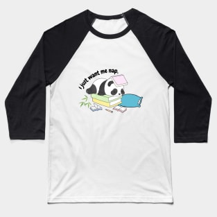 Sleepy head Panda Baseball T-Shirt